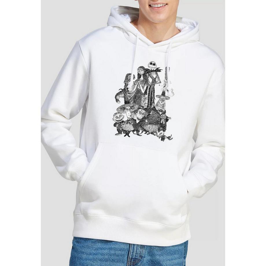 The Nightmare Before Christmas  Felpa Con Cappuccio Jack Sally Disegno Del Mostro 