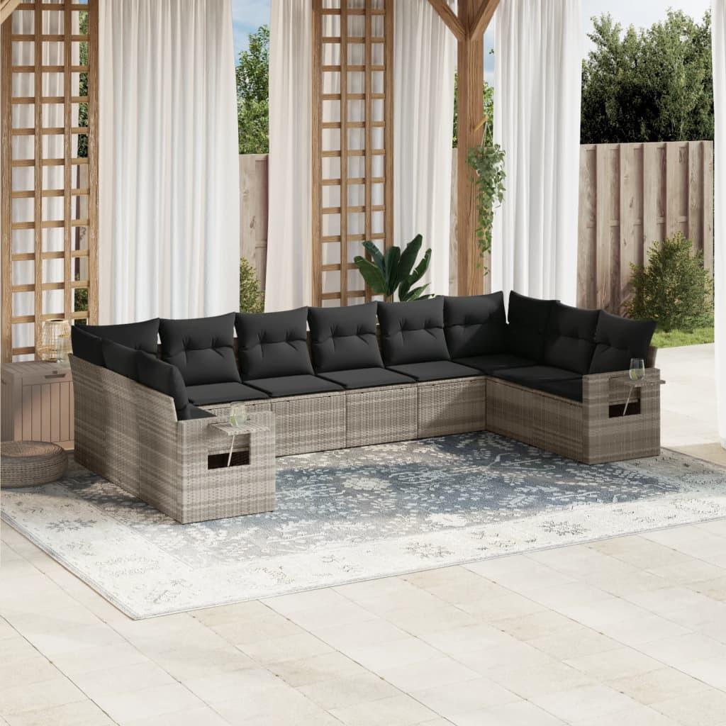 VidaXL set divano da giardino Polirattan  