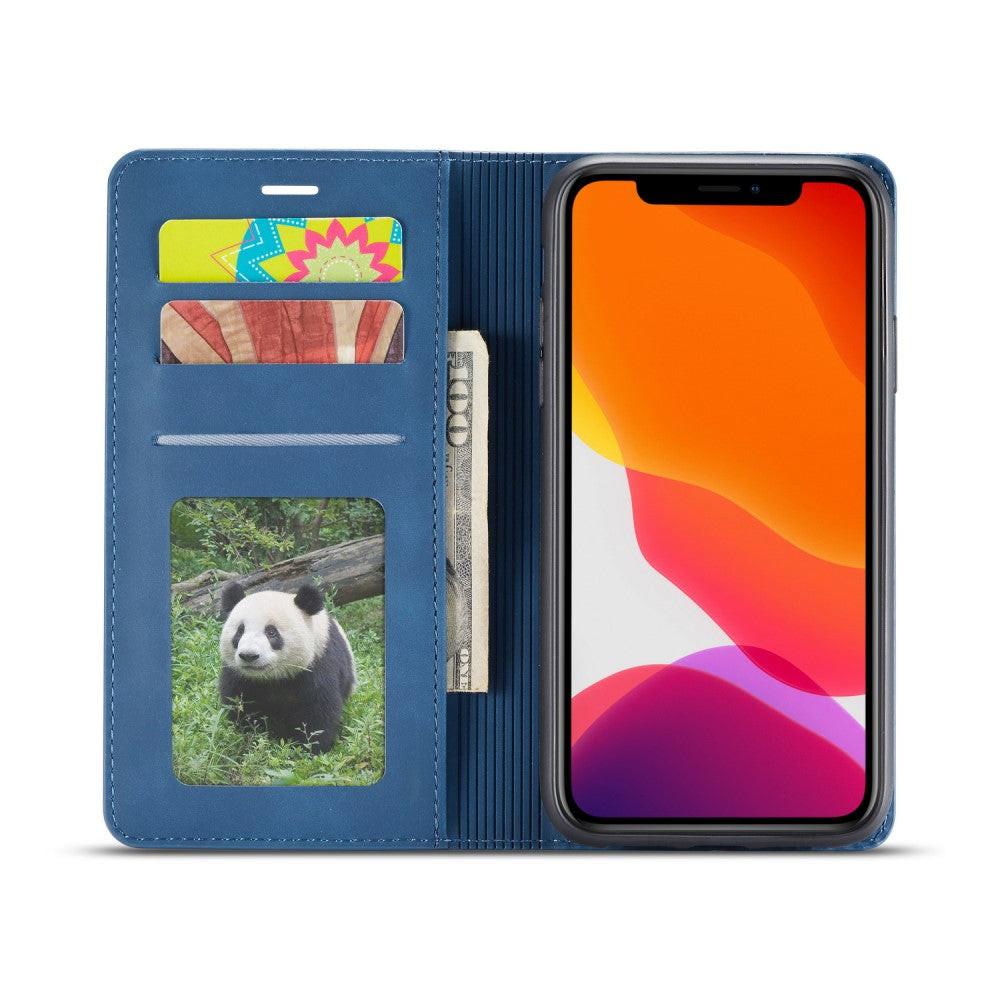 Cover-Discount  iPhone 11 - Etui flip vintage en daim 