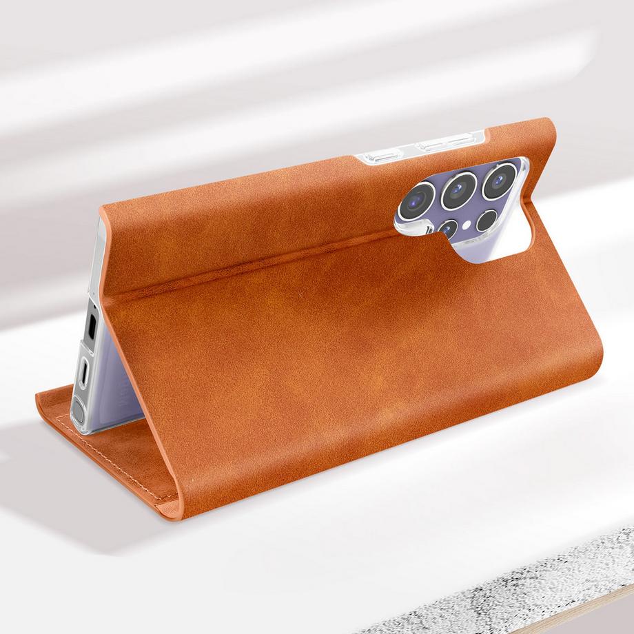 Avizar  Klappetui Galaxy S24 Ultra Hellbraun 