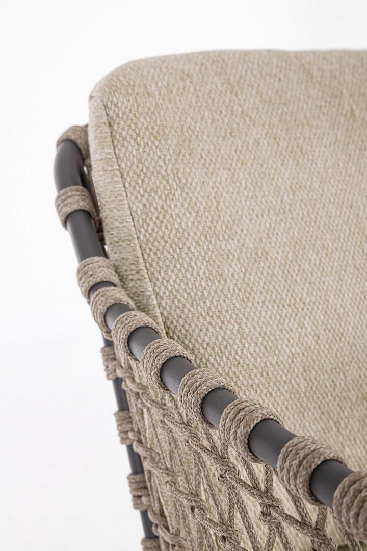 mutoni lifestyle Fauteuil de jardin Ivissa anthracite  