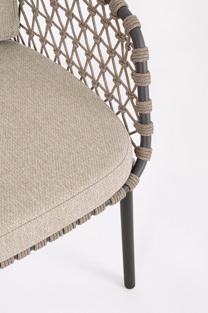 mutoni lifestyle Fauteuil de jardin Ivissa anthracite  