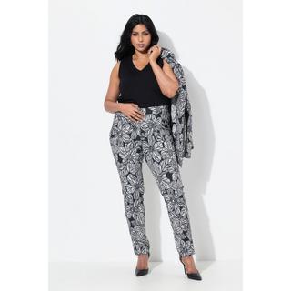 Ulla Popken Pantalon Sammy Jacquard Jambe Étroite Taille Élastique  