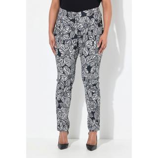 Ulla Popken Pantalon Sammy Jacquard Jambe Étroite Taille Élastique  