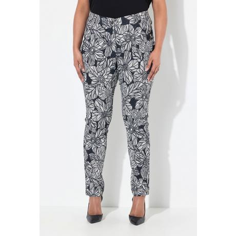Ulla Popken Pantalon Sammy Jacquard Jambe Étroite Taille Élastique  