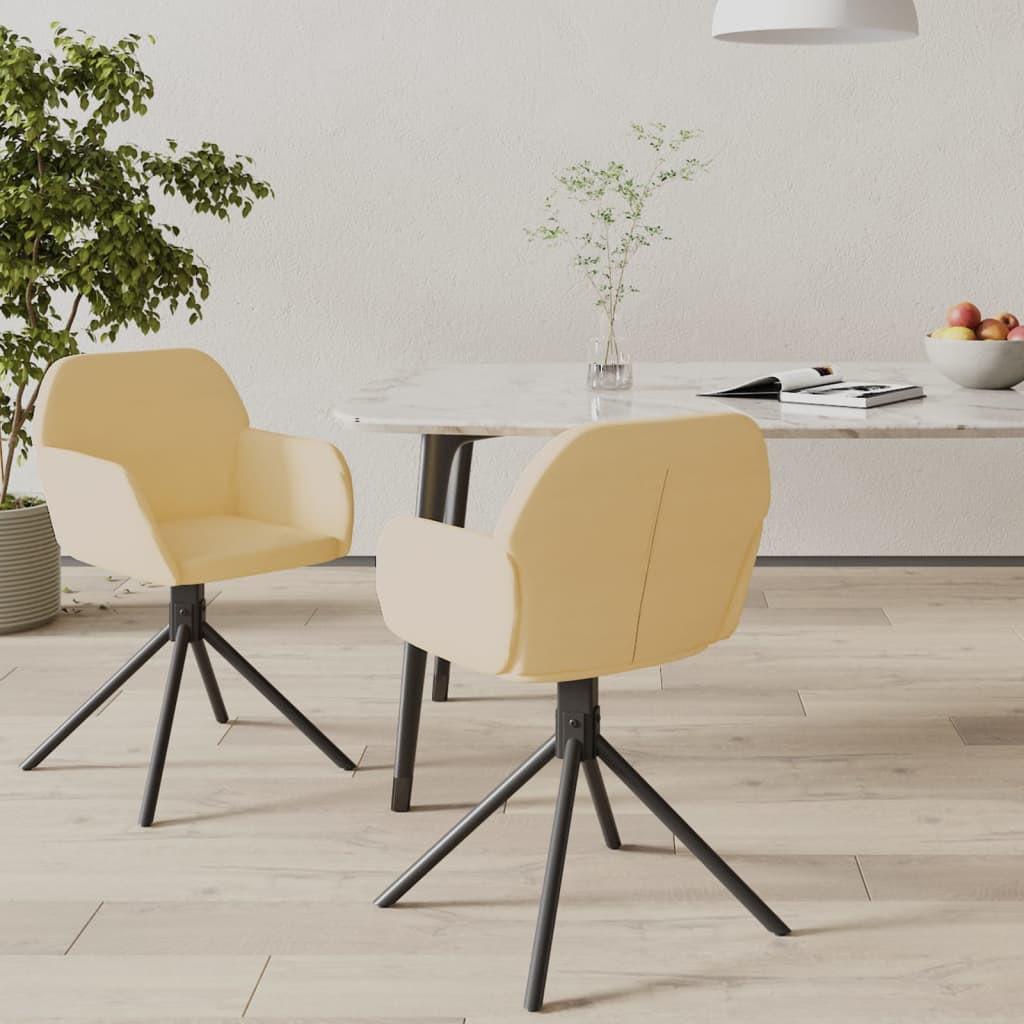 VidaXL Chaise de salle à manger pivotante velours  