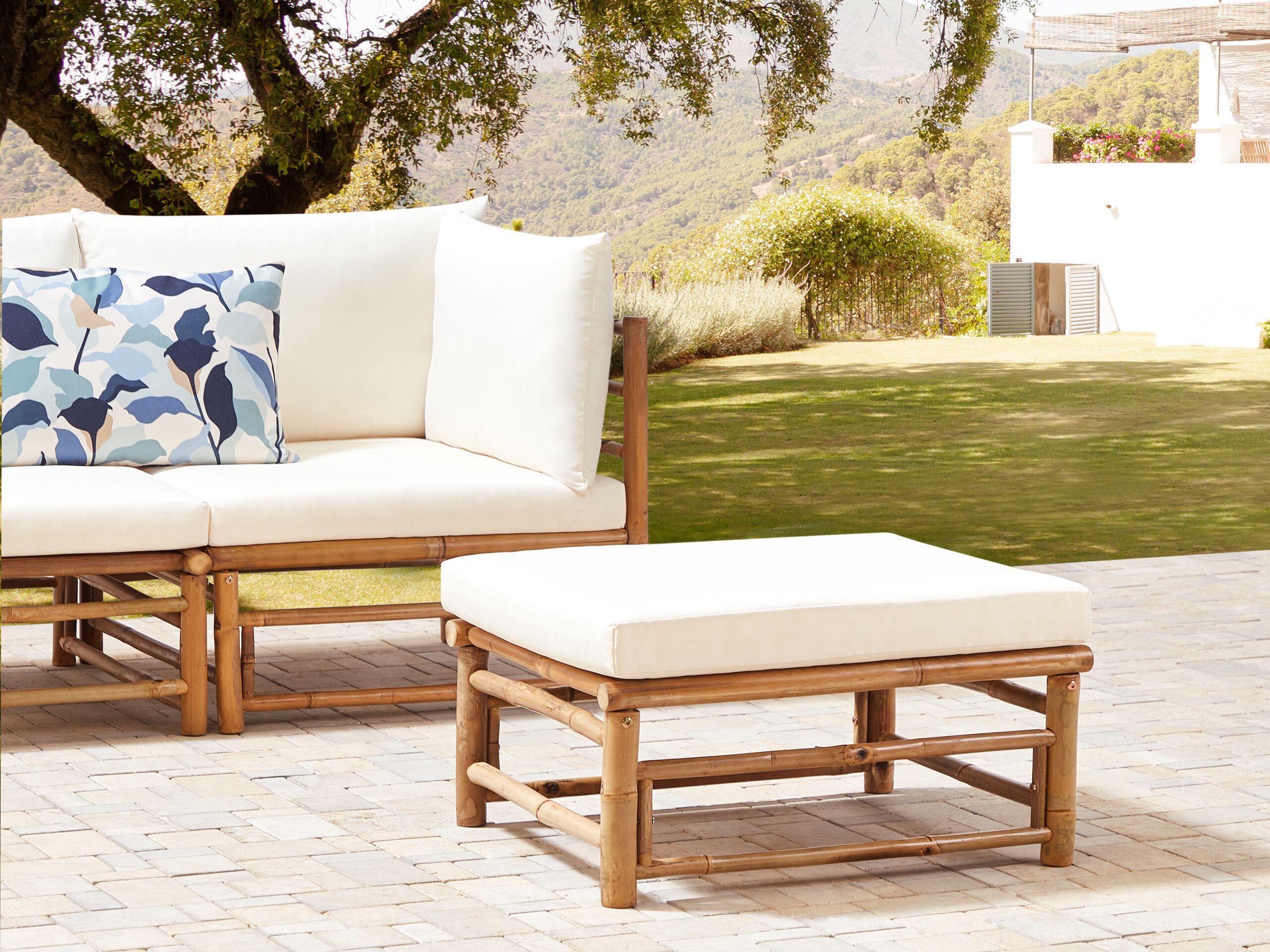 Beliani Ottoman de jardin en Bambou Boho CERRETO  