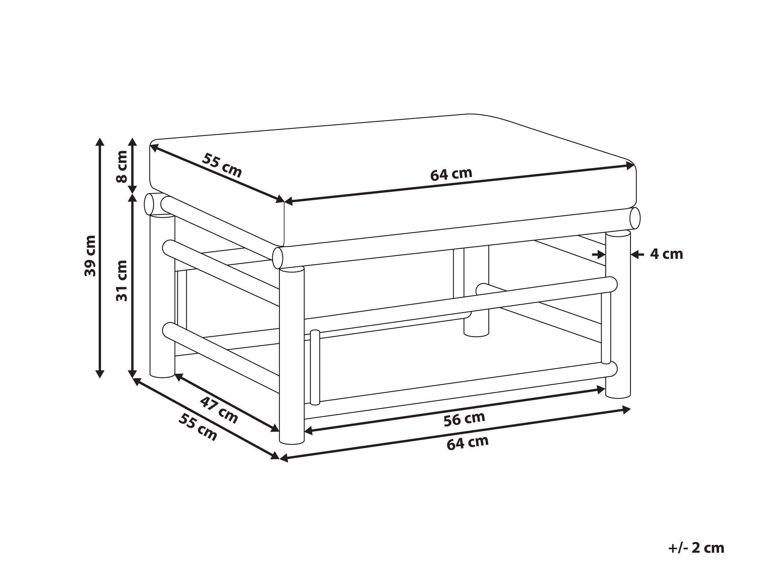 Beliani Ottoman de jardin en Bambou Boho CERRETO  