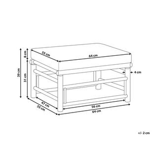 Beliani Ottoman de jardin en Bambou Boho CERRETO  