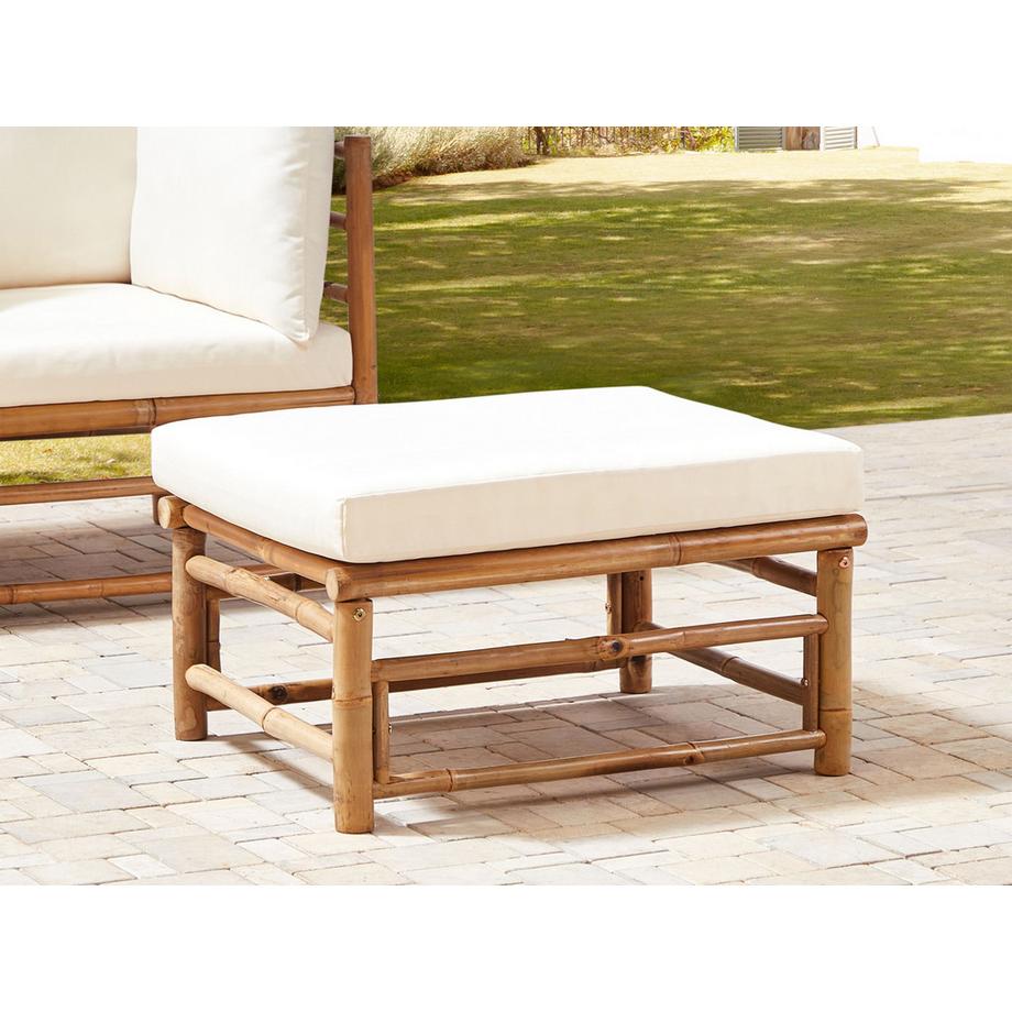 Beliani Ottomana da giardino en Legno di bambù Boho CERRETO  