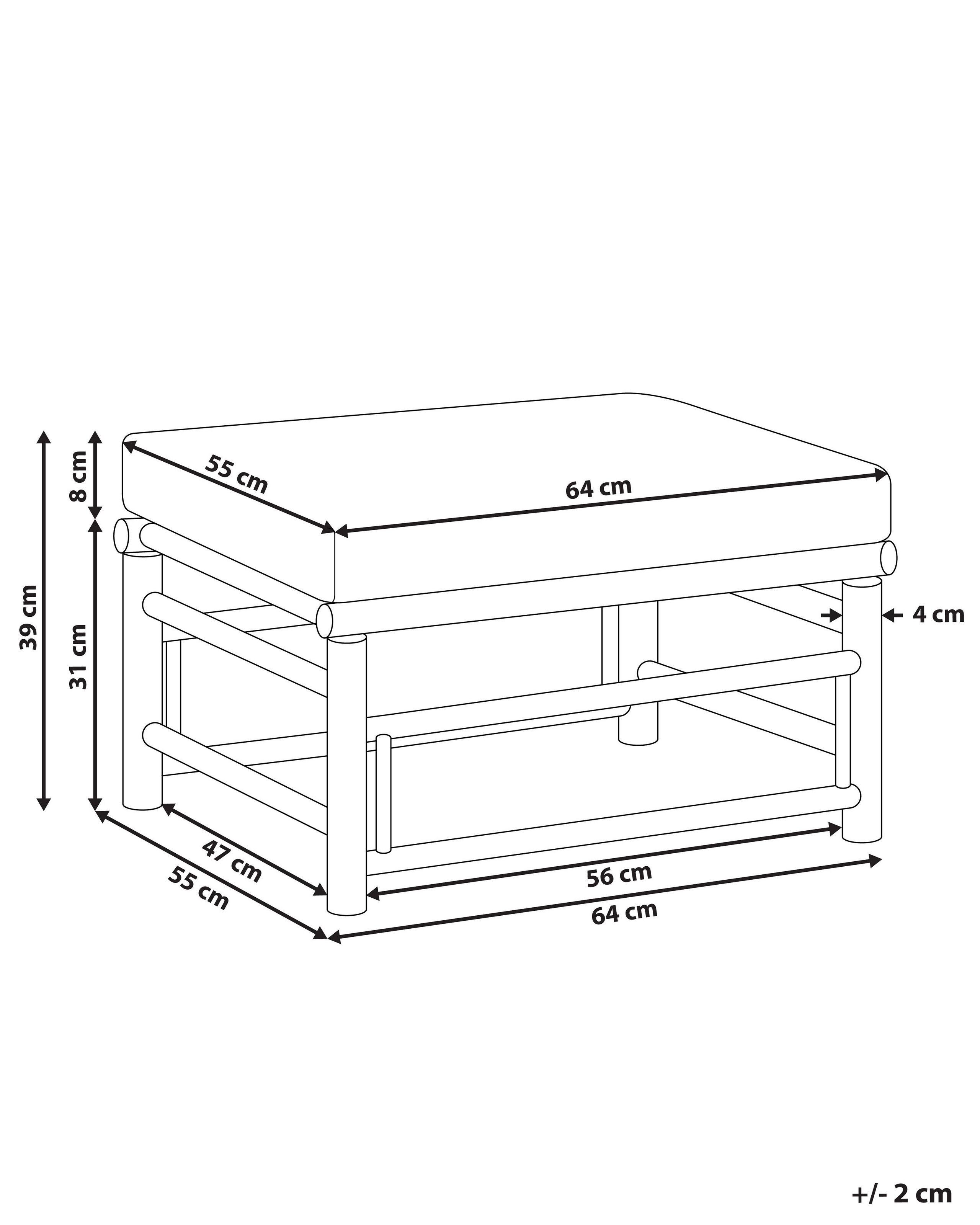 Beliani Ottoman de jardin en Bambou Boho CERRETO  