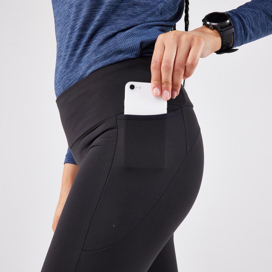 KIPRUN  Leggings running lungo donna caldo tessuto 