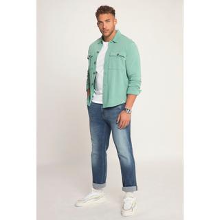 Sthuge  Sweat-Hemd, Overshirt, acid washed, Langarm 