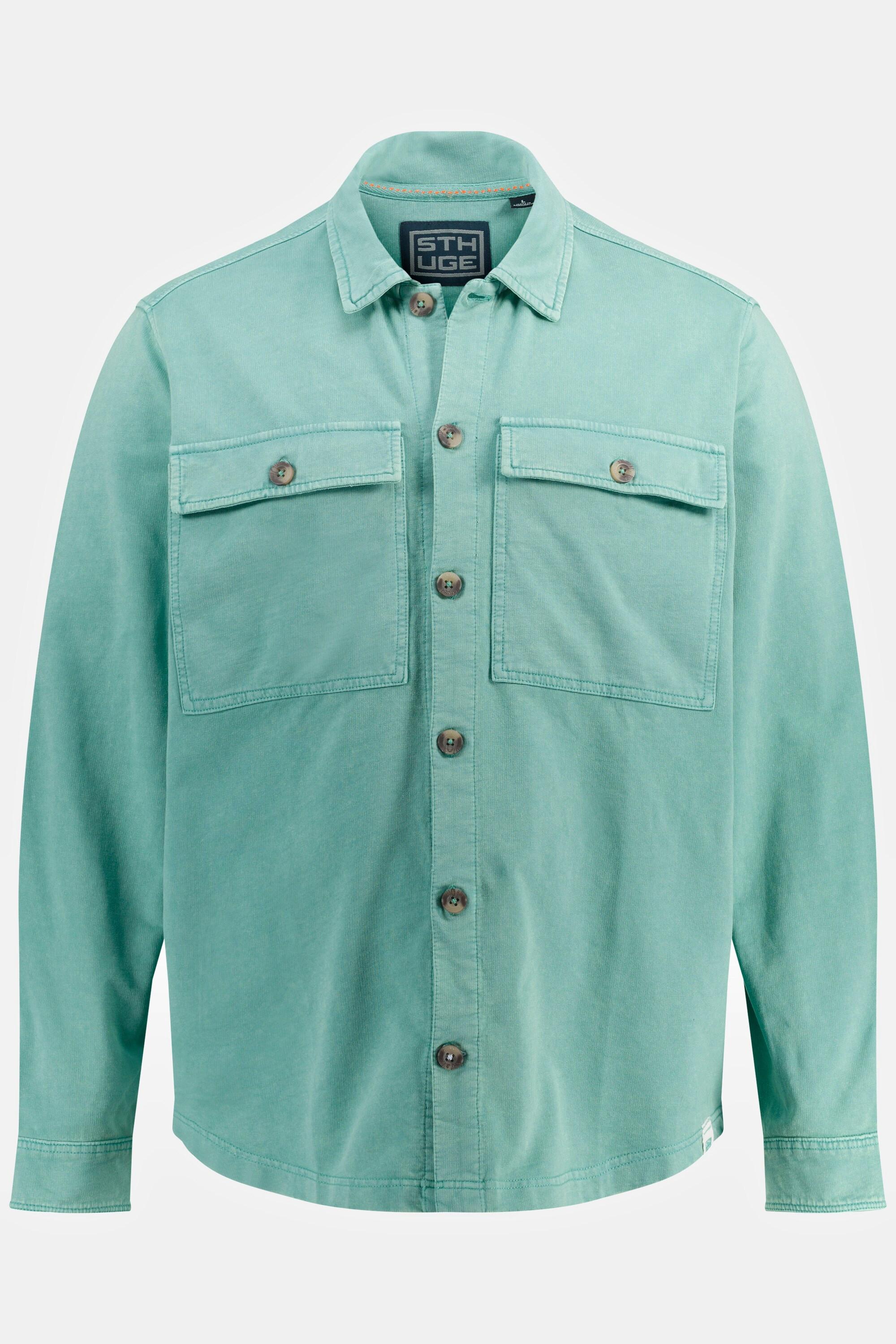 Sthuge  Sweat-Hemd, Overshirt, acid washed, Langarm 