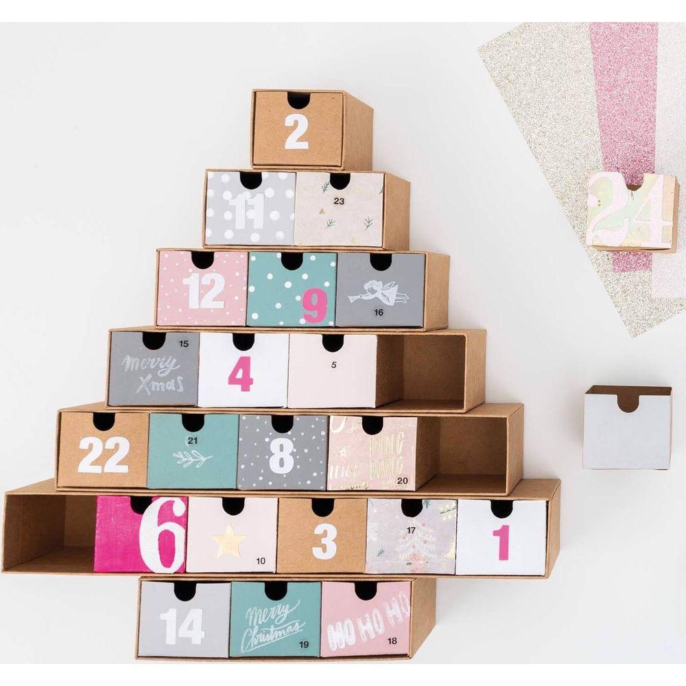 Rico Design Adventskalender Pappmachee 24 Boxen  