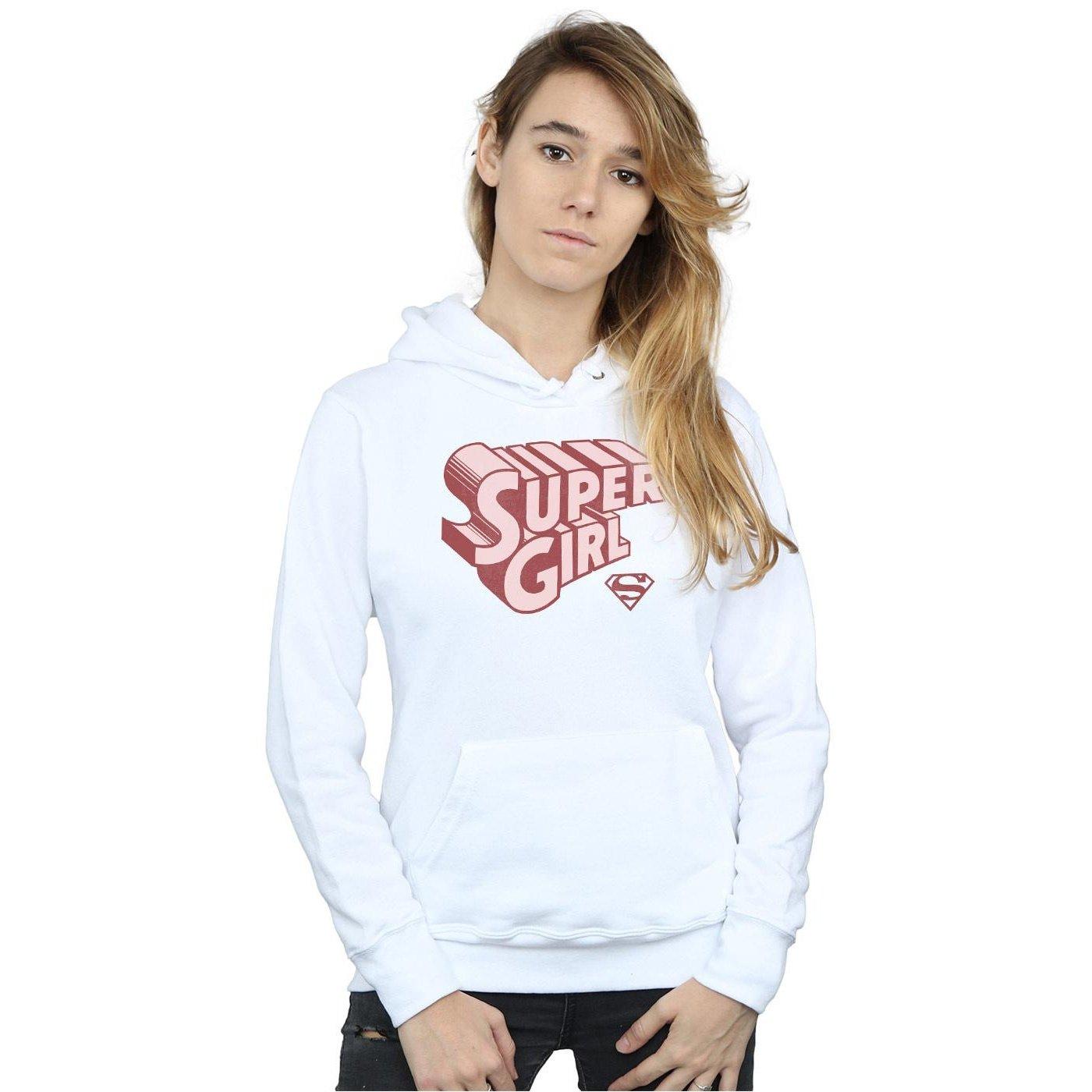 DC COMICS  Supergirl Retro Logo Kapuzenpullover 