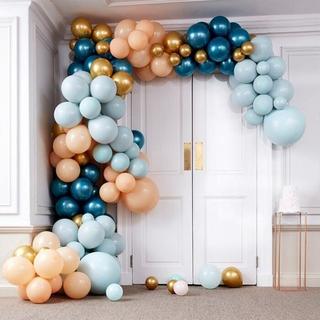 Ginger Ray  Luxus Set für Luftballongirlande in den Farben Blaugrün & Gold 