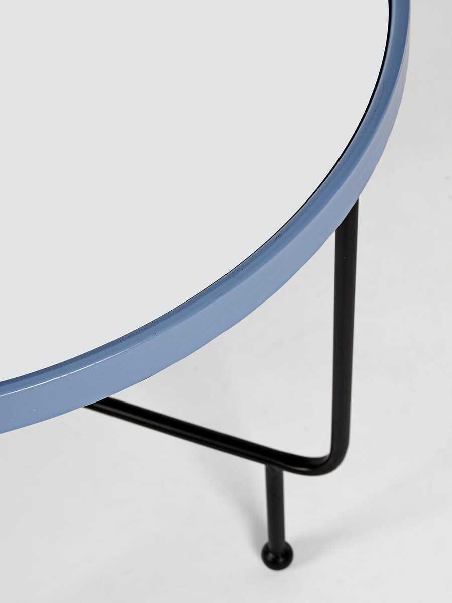 mutoni Table d&#039;appoint Painter bleu clair 59x51  