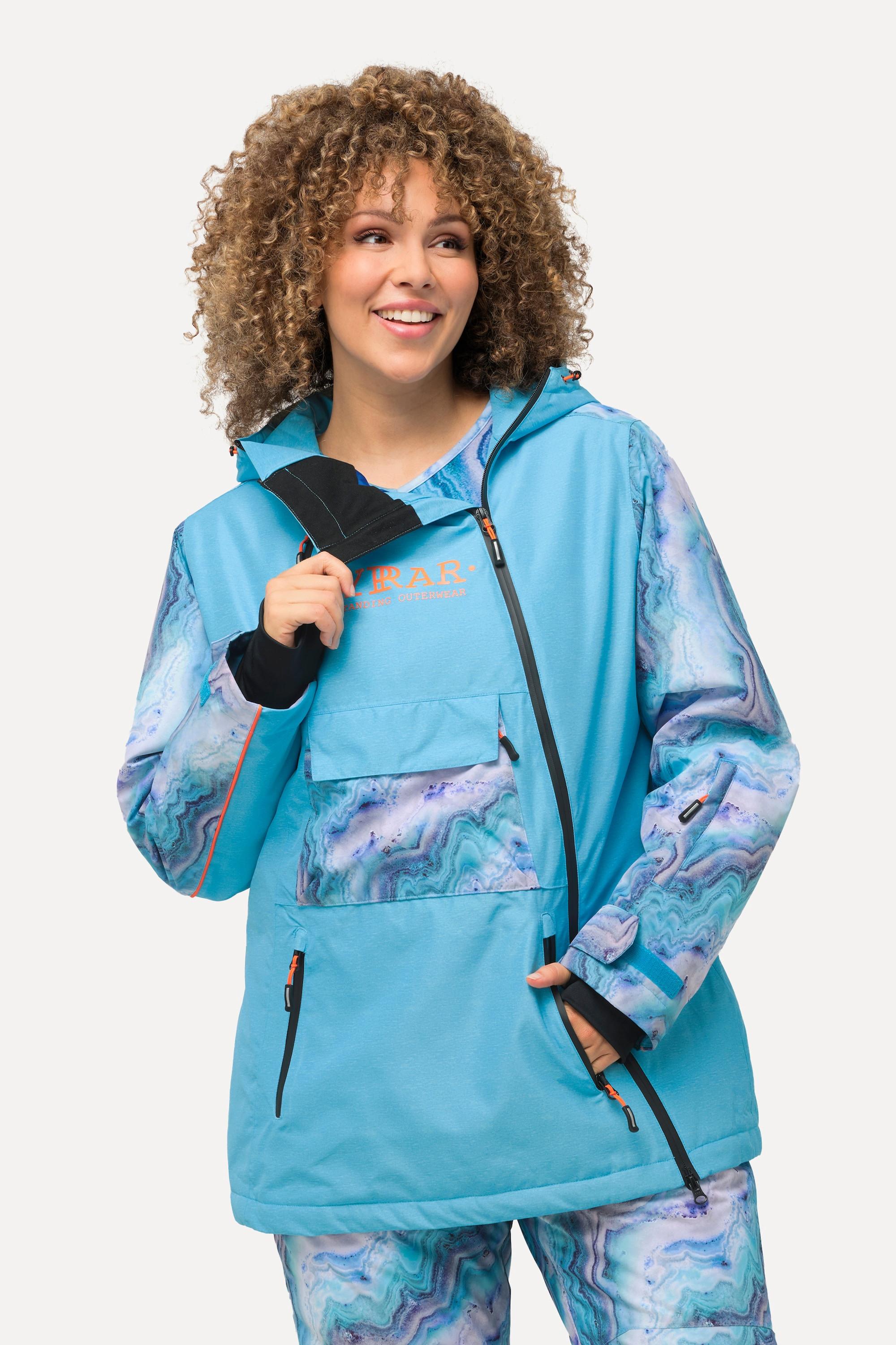 Ulla Popken Performance Jacke Kapuze Wasserdicht 2 Wege Zipper  