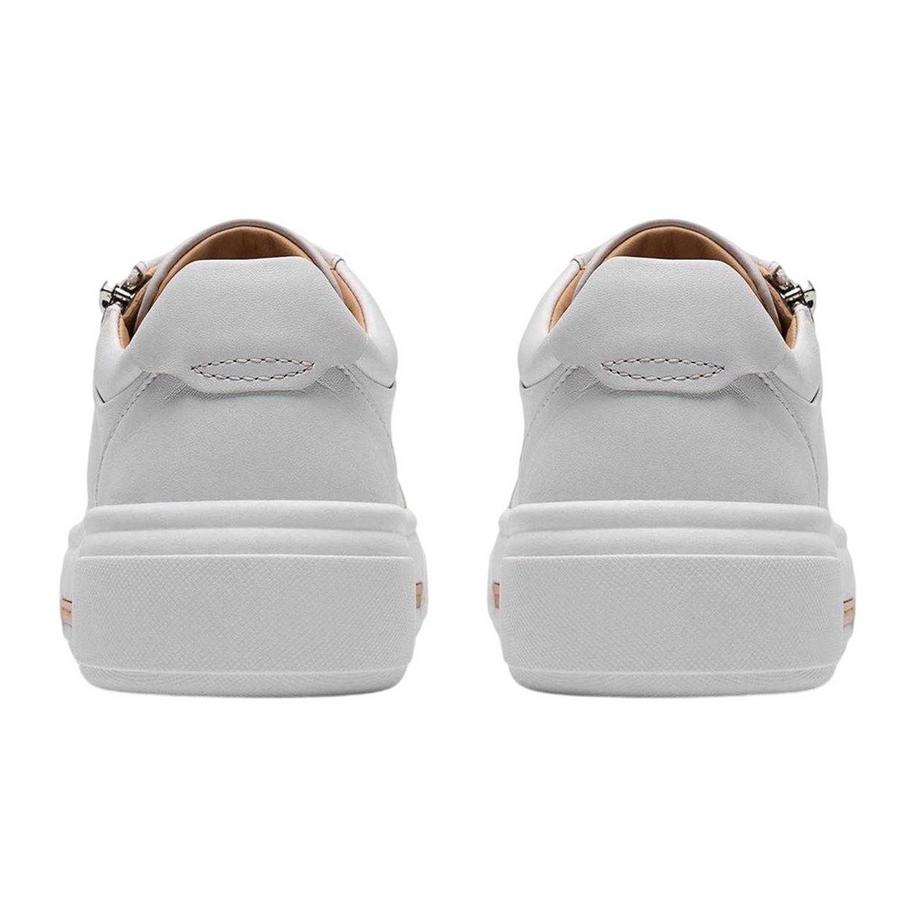Clarks Baskets Hollyrose en Cuir avec Fermeture Éclair  