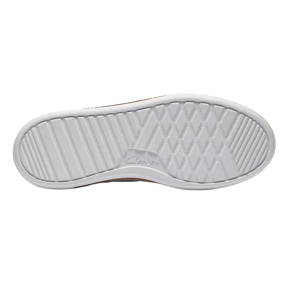 Clarks Baskets Hollyrose en Cuir avec Fermeture Éclair  