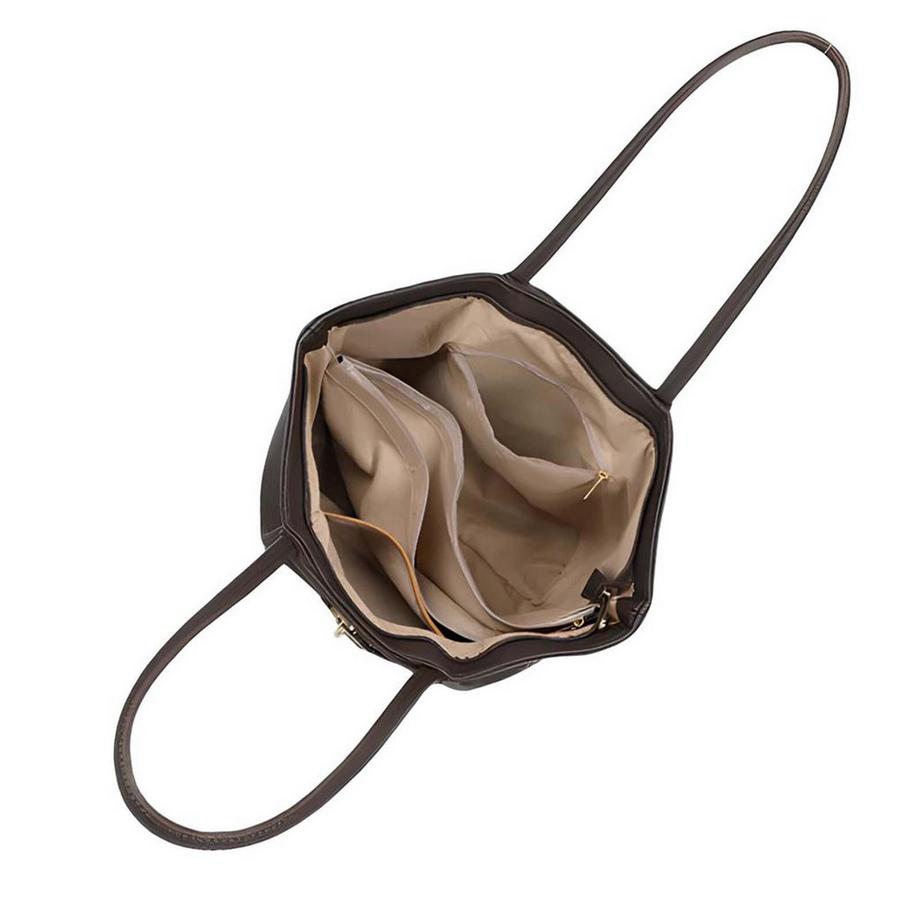 Gallantry Genarbter Shopper mit Drehverschluss  