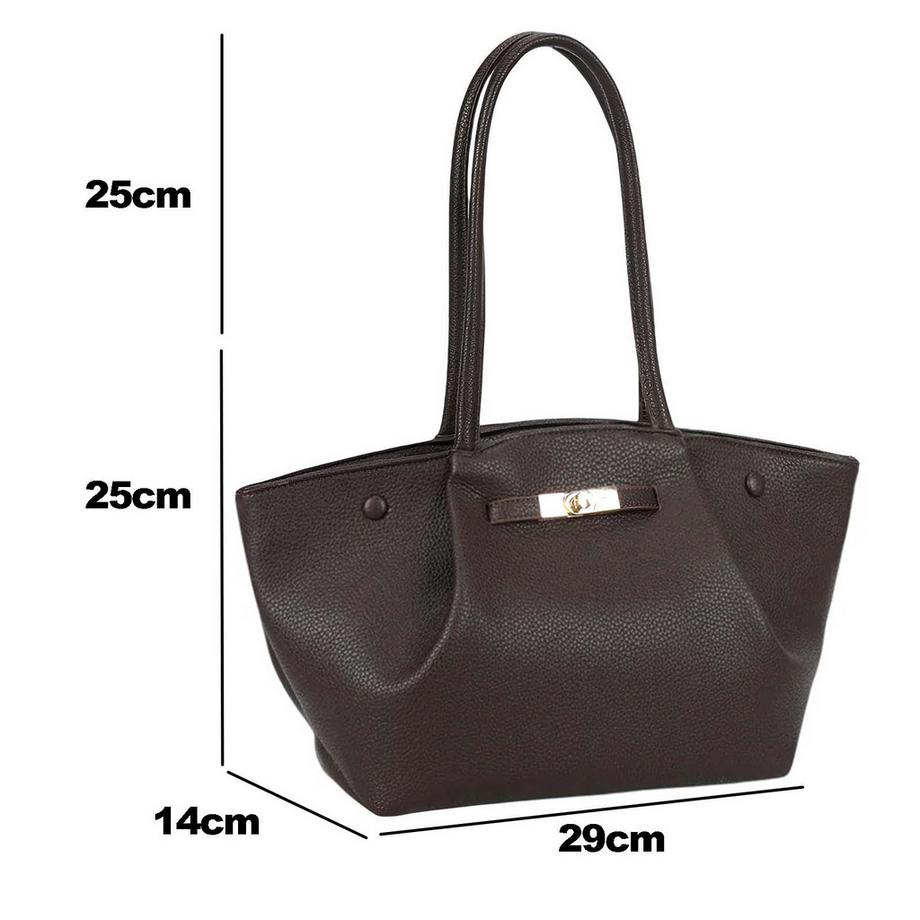 Gallantry Genarbter Shopper mit Drehverschluss  