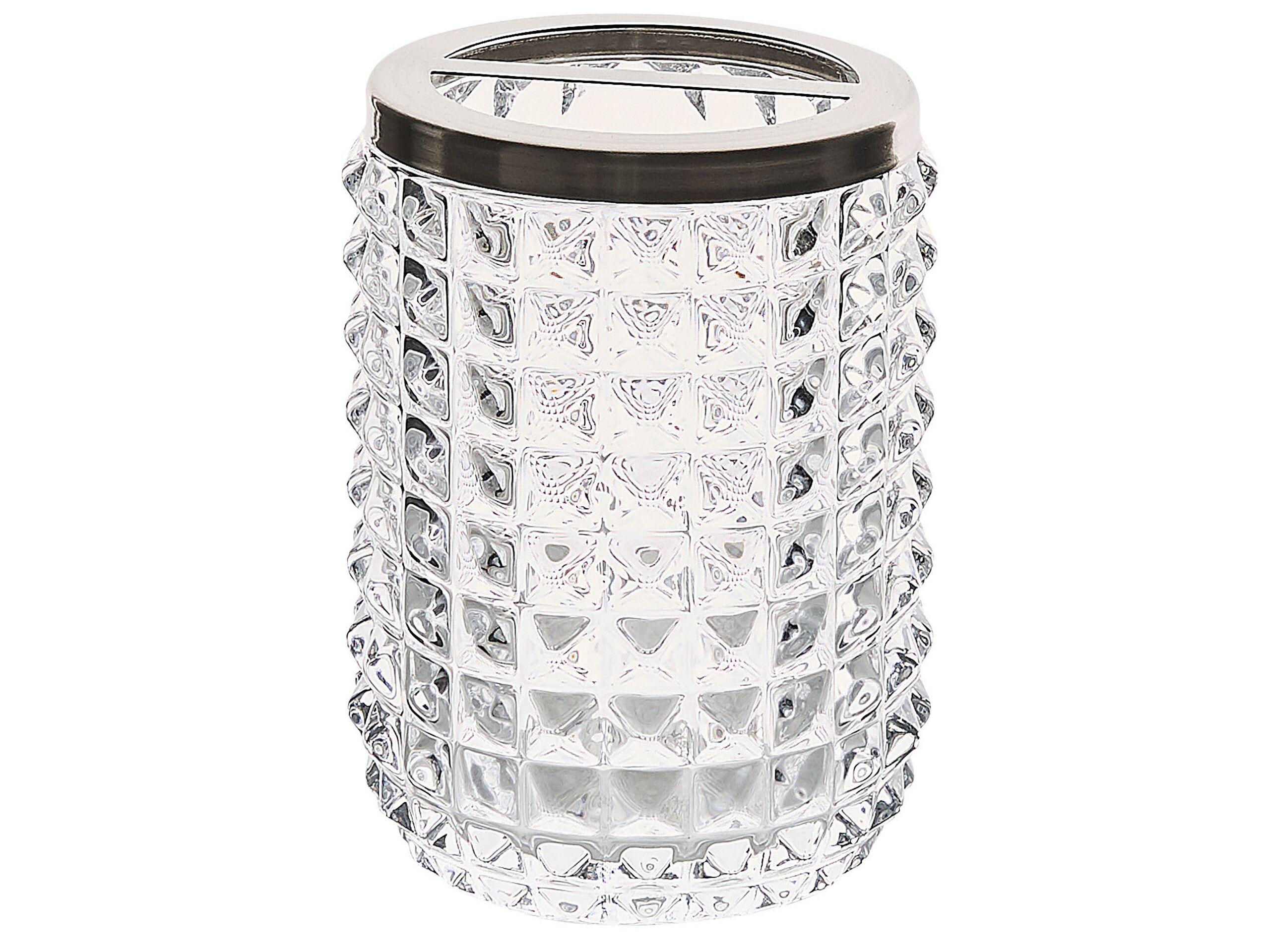 Beliani Set de 4 accessoires de salle de bain en Verre Moderne TAPIA  