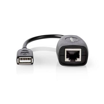 Aktives USB-Kabel | USB 1.1 | USB-A Stecker | RJ45 Buchse | 12 Mbps | 0,20 m | Rund | Vernickelt | PVC | Kupfer | Box