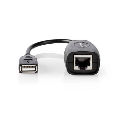 Nedis  Câble USB actif | USB 1.1 | USB-A mâle | RJ45 femelle | 12 Mbps | 0.20 m | Rond | Nickelé | PVC | Cuivre | Boîte 