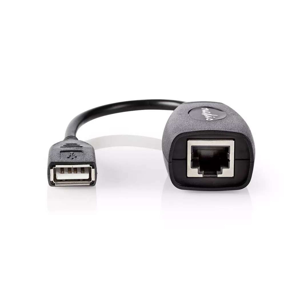 Nedis Active USB Cable | USB 1.1 | USB-A Male | RJ45 Female | 12 Mbps | 0.20 m | Round | Nickel Plated | PVC | Copper | Box