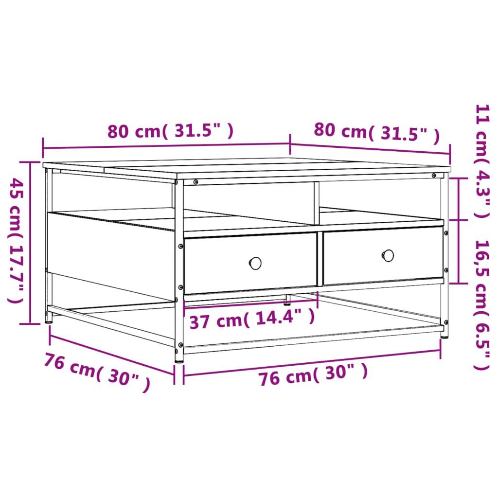 VidaXL Table basse bois d'ingénierie  