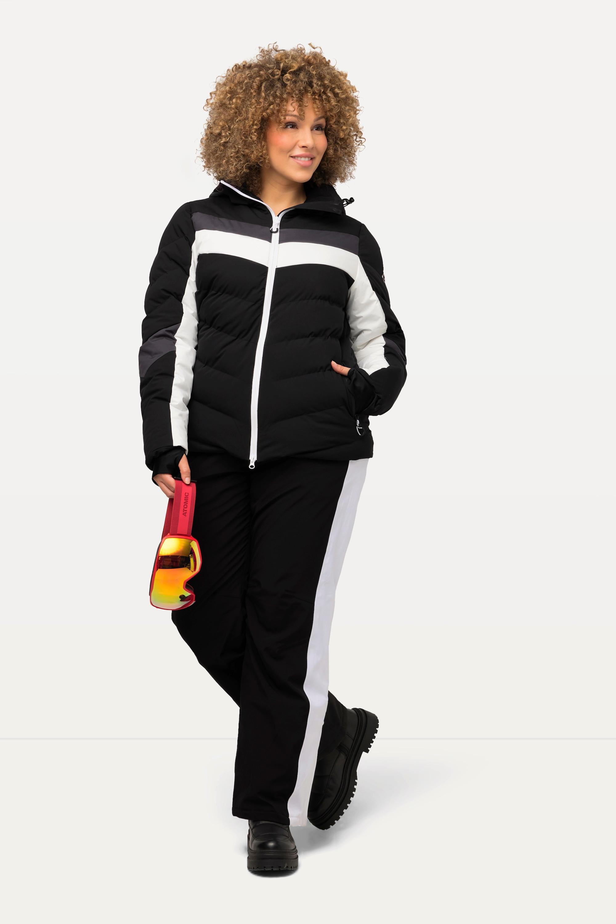 Ulla Popken Giacca Performance idrorepellente paraneve cerniera a cursore doppio  