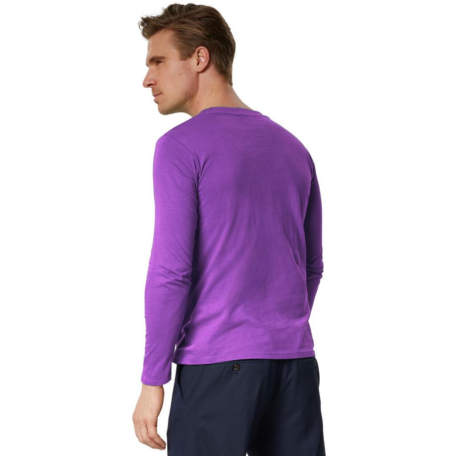 Tectake Maglietta a Manica Lunga Tinta Unita Uomo  