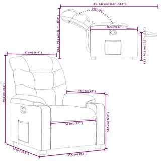 VidaXL Fauteuil inclinable tissu  