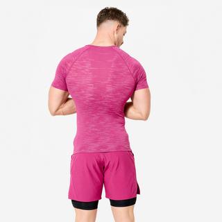 DOMYOS  T-shirt manches courtes homme slim fit synthétique 