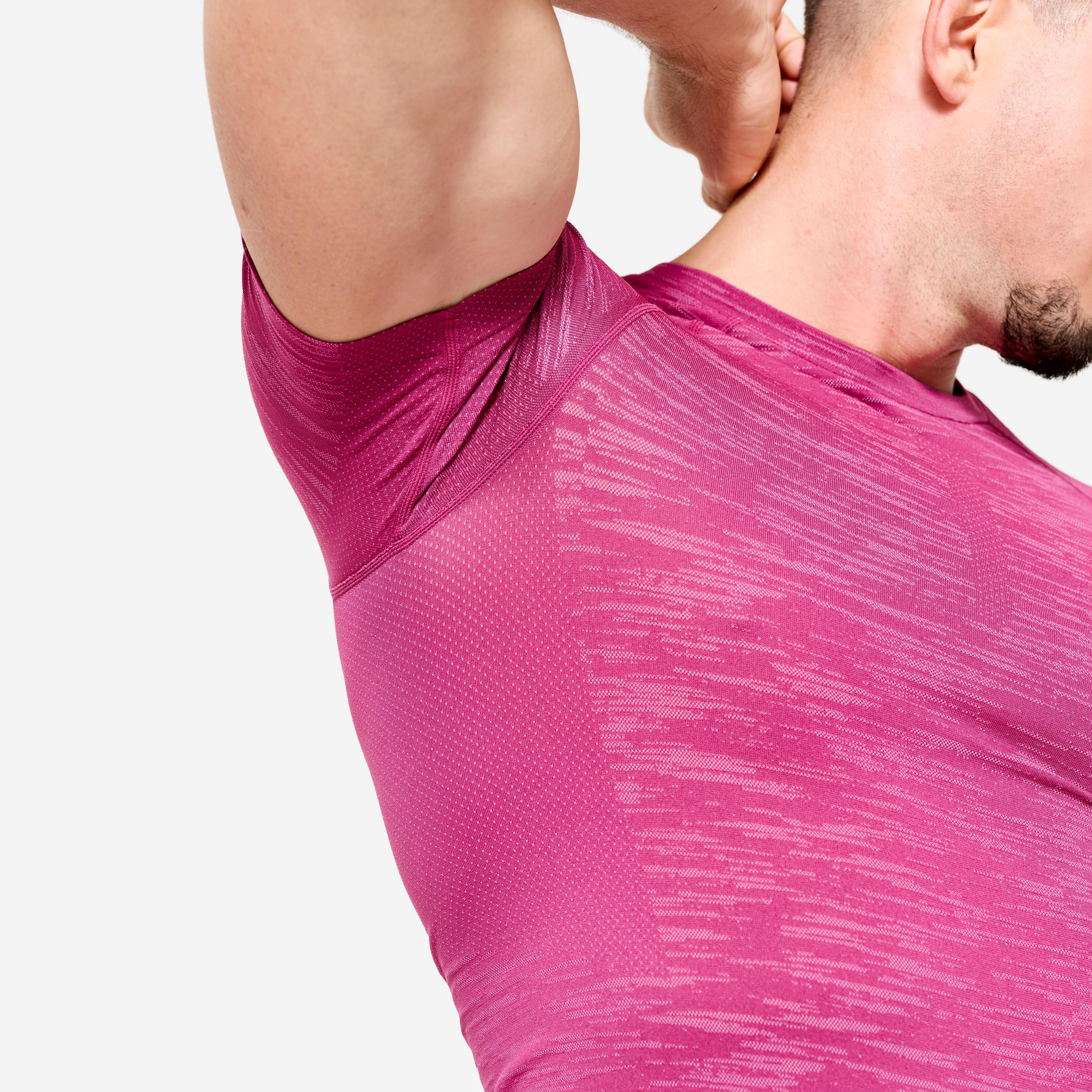 DOMYOS  T-shirt manches courtes homme slim fit synthétique 