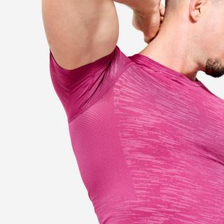 DOMYOS  T-shirt manches courtes homme slim fit synthétique 