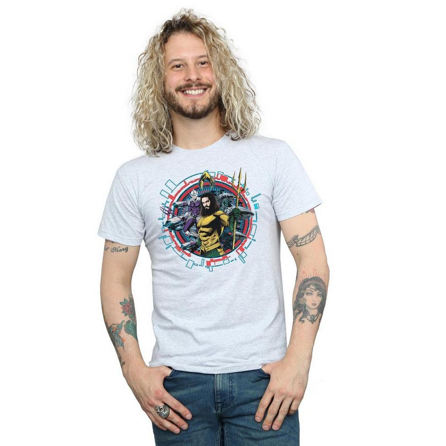 DC COMICS Aquaman Stampa Grafica Regular Fit T-Shirt  