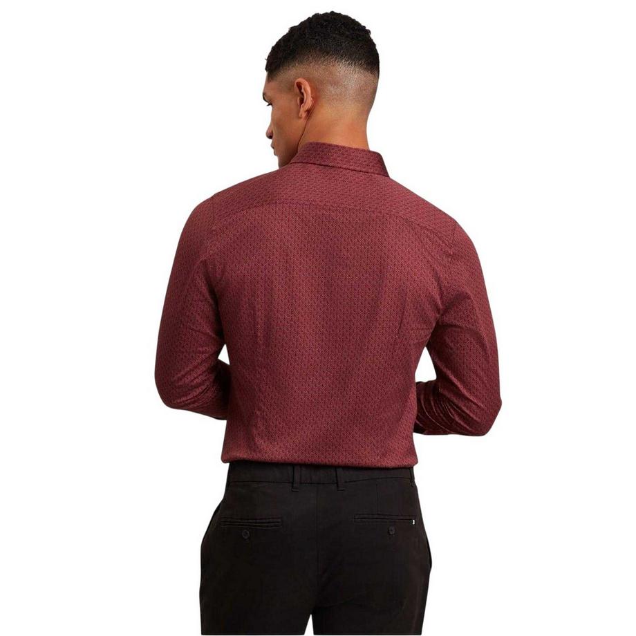TED BAKER Camicia a Maniche Lunghe con Stampa Geometrica  