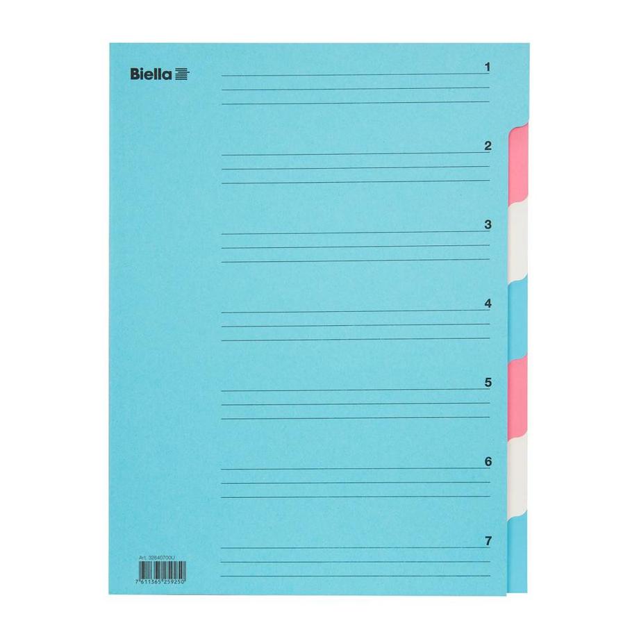 Biella Pult- und Ordnungsmappe A4 Karton 7-teilig  