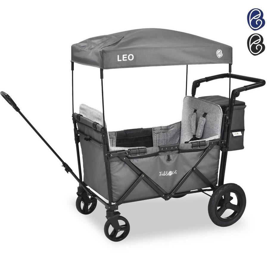 FableKids  Bollerwagen LEO X2Plus mit Dach faltbarer Transportwagen 
