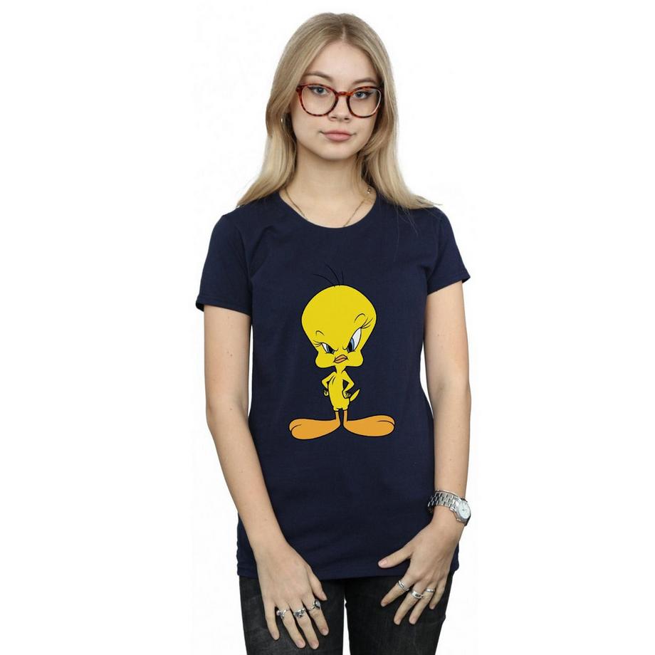 LOONEY TUNES Angry Tweety Bird T-Shirt Coupe Cintrée  