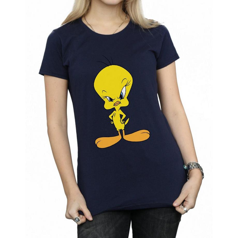 LOONEY TUNES Angry Tweety Bird T-Shirt Coupe Cintrée  