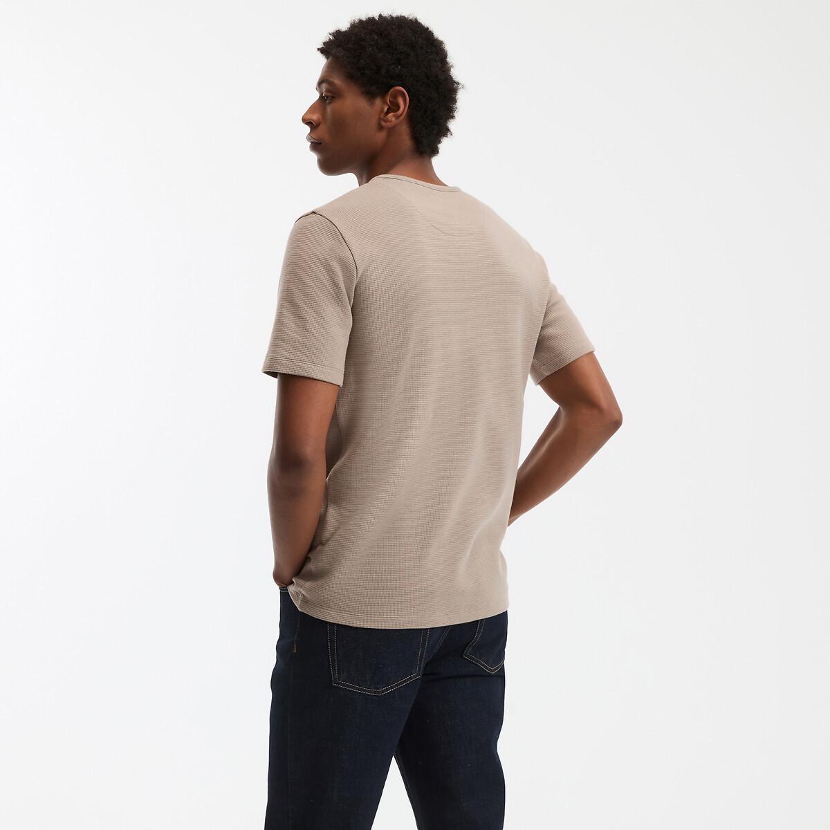 La Redoute Collections T-Shirt con Scollo Henley e Maniche Corte  