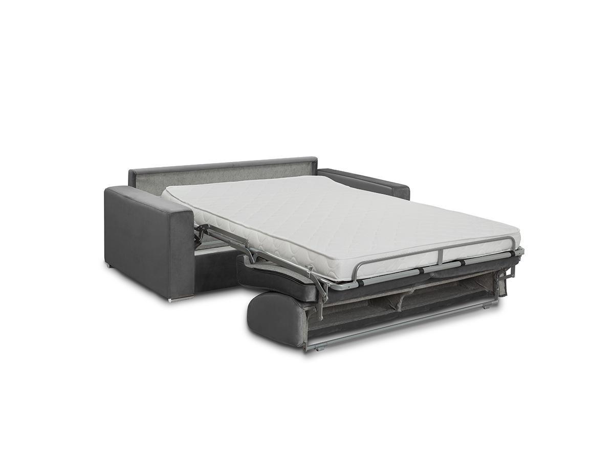 Vente-unique Schlafsofa 2Sitzer Samt CALIFE Liegefläche Matratzen  