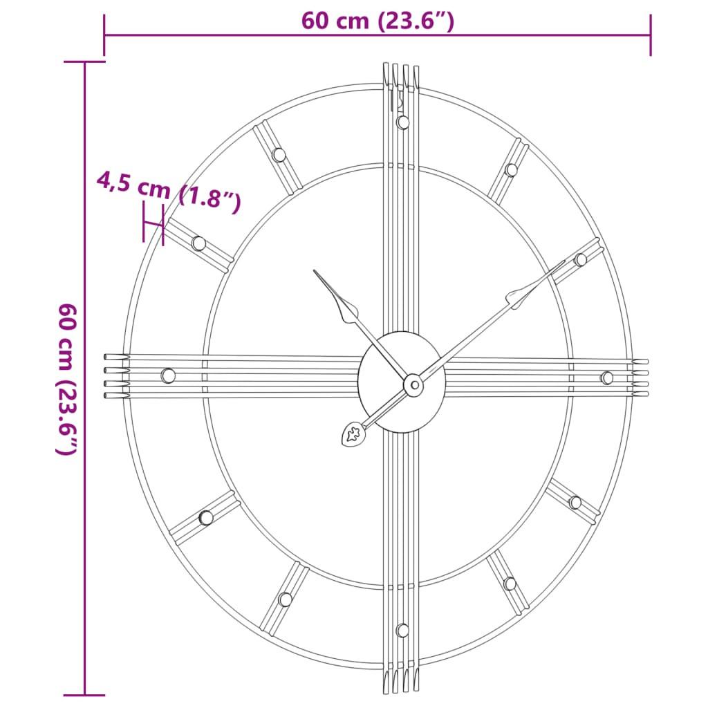 VidaXL Horloge murale fer  