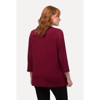 Ulla Popken  Shirt, Ziersteine, Classic, Rundhals, 3/4-Arm 