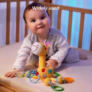 Activity-board  Giraffe Hanging Rattle Toy, Baby Kinderwagen Spielzeug mit Windspiel, Autositz Krippe Plüschtier Aktivität 