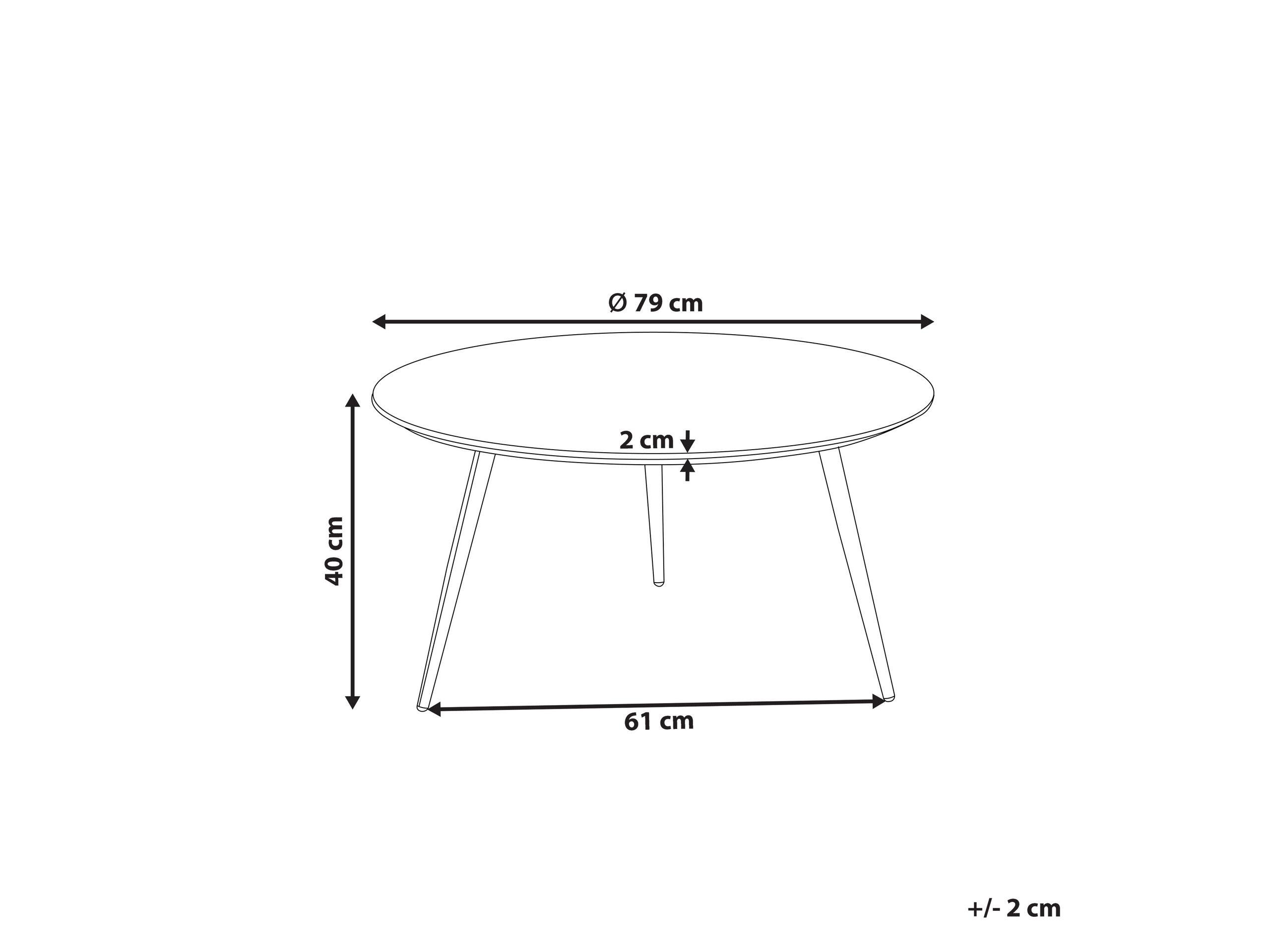 Beliani Couchtisch aus MDF-Platte Modern EFFIE  